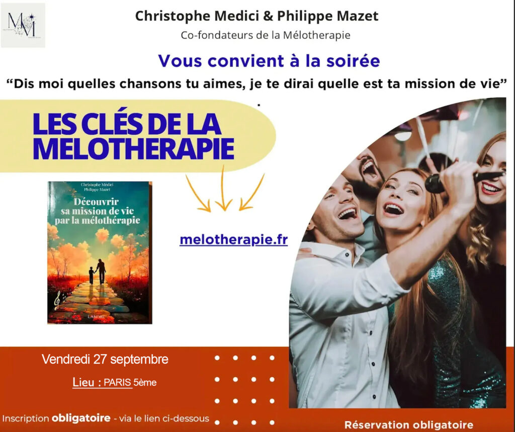 lll clés de la mélotherapie Flyer 27 septembre 2024 Melotherapie